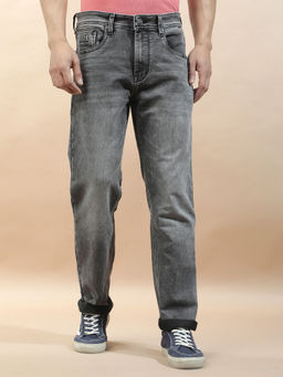 Cantabil - Men Grey Solid Slim Fit Jeans