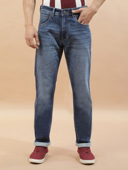 Cantabil - Men Blue Solid Straight Fit Jeans