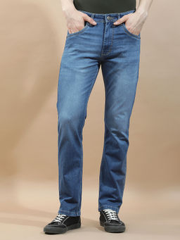Cantabil - Men Blue Solid Straight Fit Jeans