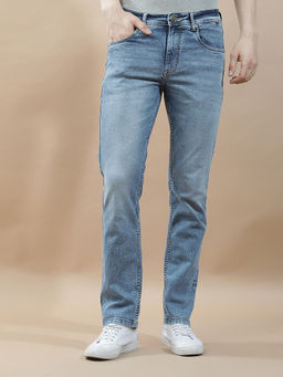Cantabil - Men Blue Solid Slim Fit Jeans