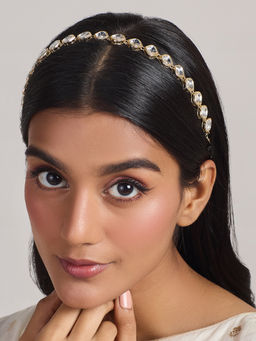 Azai by Nykaa Fashion - Gold Kundan Studded Maatha Patti