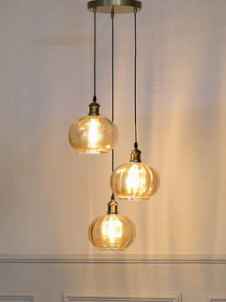 Kapoor Lamp Shades - Opaline Globe Cluster Round Hanging Pendant Light