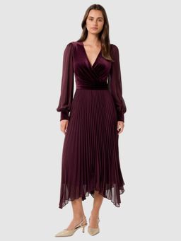 Forever New - Margaret Velvet Pleat Midi Dress