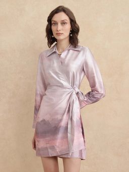 RAREISM - Qert Dusky Multi Abstract Straight Mini Dress