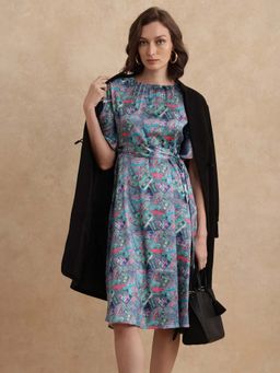 RAREISM - Zived Primary Multi Fit and Flare Midi Dress