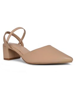 Call It Spring - Womens Beige Block Sandal Heels Shoes