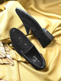 EL PASO - Lightweight Premium Summer Trendy Ethnic Juttis For Men Black
