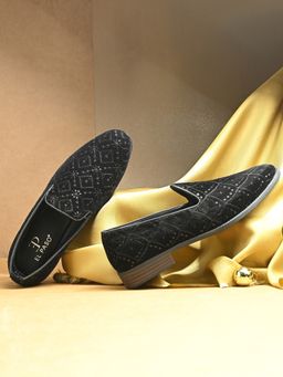 EL PASO - Lightweight Premium Summer Trendy Ethnic Juttis For Men Black