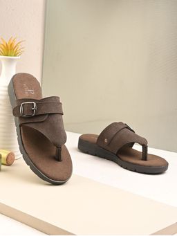 EL PASO - Women Brown Faux Leather Casual Sandals