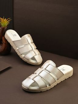 EL PASO - Women White Faux Leather Casual Sandals