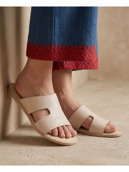 EL PASO - Women Beige Faux Leather Casual Flats