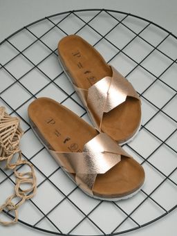 EL PASO - Women Pink Faux Leather Casual Sandals