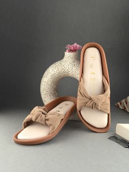 EL PASO - Women Tan Faux Leather Casual Sandals