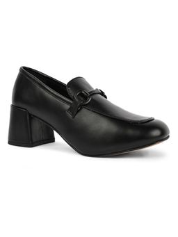 Call It Spring - Womens Black Block Heel Loafers