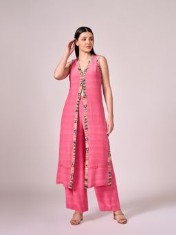 KOSWI - Pink Kurta with Palazzo (Set of 2)