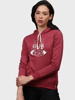 PINACOLADA - Maroon Printed Sweatshirt