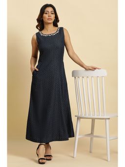 W - Blue Polka Dots Dress