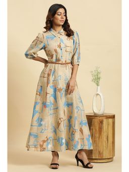 W - Beige Abstract Dress (Set of 2)