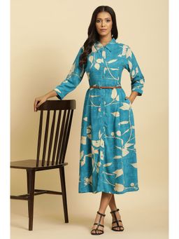 W - Blue Abstract Dress (Set of 2)
