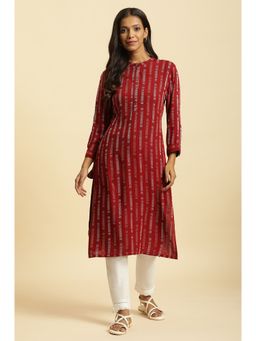 W - Red Geometric Kurta
