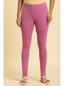 W - Purple Solid/plain Tights