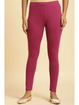 W - Purple Solid/plain Tights