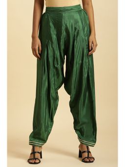 W - Green Solid/plain Salwar