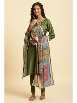 W - Multi-Color Printed Dupatta