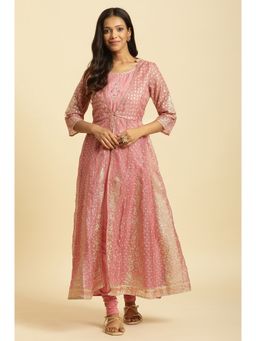 W - Pink Floral Kurta & Tights (Set of 2)