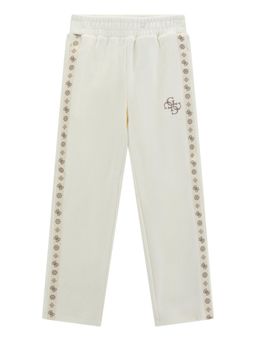 Guess - Off White Solid Girls Trouser