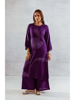 Autumnlane - Bakul Iris Printed Kurta With Palazzo (Set of 2)