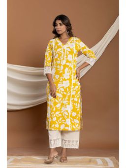 Autumnlane - Hardik Amber Cotton Kurta With Pant (Set of 2)