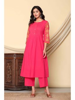 Autumnlane - Mika Punch Embroidery Kurta With Pant (Set of 2)