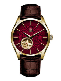 Aries Gold - The Goldex Automatic Maroon Round Dial Men's Watch G 8022 G-R (M)