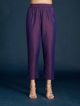Gajra Gang - Purple Slim Fit Pant Diwalicious