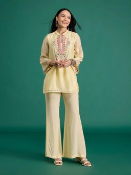 Gajra Gang - Yellow Embroidered Co-ord Set Nani's Almari (Set of 2)