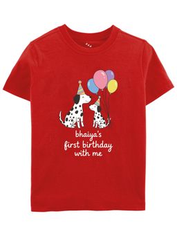 Zeezeezoo - Bhaiya's First Birthday With Me Doggy Kids T-Shirt
