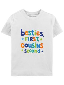 Zeezeezoo - Besties First Cousins Second WHT Kids T-Shirt
