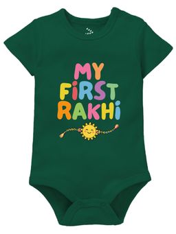 Zeezeezoo - My First Rakhi Colorfull Text Bodysuit