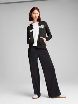 Puma - Women Black Essentials Full-Zip Comfort Hoodie