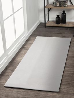 OBSESSIONS - Solid Rabit Fur Bedside Runner - Cream