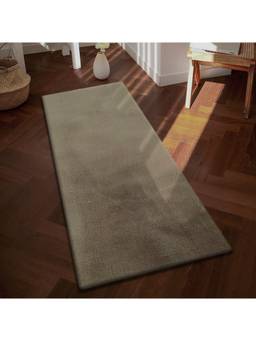 OBSESSIONS - Solid Rabit Fur Bedside Runner - Olive