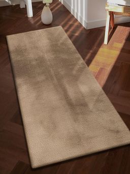 OBSESSIONS - Solid Rabit Fur Bedside Runner - Brown