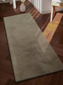 OBSESSIONS - Solid Rabit Fur Bedside Runner - Olive