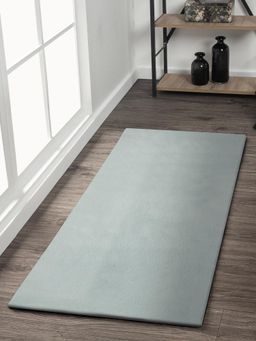 OBSESSIONS - Solid Rabit Fur Bedside Runner - Green