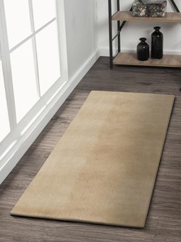 OBSESSIONS - Solid Rabit Fur Bedside Runner - Fawn