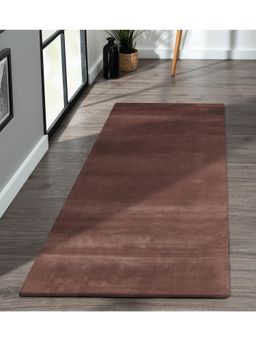 OBSESSIONS - Solid Rabit Fur Bedside Runner - Brown