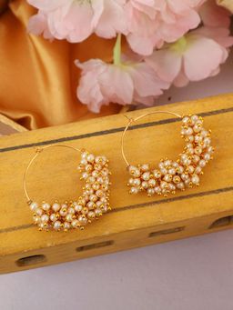 Anika's Creations - Anika's Creation Gold Plated Meenakari Kundan Peacock Earrings-Women And Girls