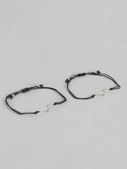 EL REGALO - Kids Bracelets Unisex Colors and Designs Black (Set of 2)