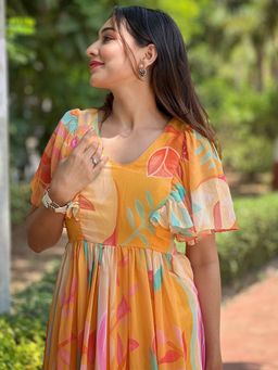 Vastranand - Carnival Orange
                  V-Neck Dress - 3